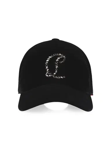 Christian Louboutin Men's Mooncrest Stones Cap - Black | Thumbnail 1 Christian Louboutin Men's Mooncrest Stones Cap - Black | Thumbnail 1