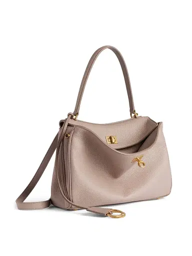 Balenciaga Women's Rodeo Grained Calfskin Top Handle Bag - Sesame | Thumbnail 2 Balenciaga Women's Rodeo Grained Calfskin Top Handle Bag - Sesame | Thumbnail 2