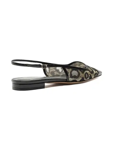 Alexandre Birman Women's Olivia Lace Slingback Flats - Golden Black | Thumbnail 5 Alexandre Birman Women's Olivia Lace Slingback Flats - Golden Black | Thumbnail 5
