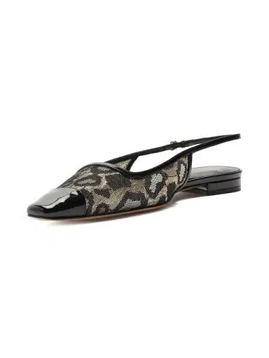 Alexandre Birman Women's Olivia Lace Slingback Flats - Golden Black | Thumbnail 6 Alexandre Birman Women's Olivia Lace Slingback Flats - Golden Black | Thumbnail 6