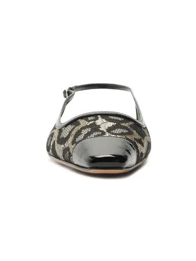 Alexandre Birman Women's Olivia Lace Slingback Flats - Golden Black | Thumbnail 7 Alexandre Birman Women's Olivia Lace Slingback Flats - Golden Black | Thumbnail 7