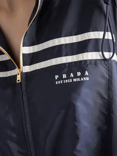 Prada Women's Lightweight Re-Nylon Blouson Jacket - Blue | Thumbnail 5 Prada Women's Lightweight Re-Nylon Blouson Jacket - Blue | Thumbnail 5