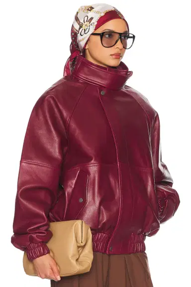 Helsa The Oversized Leather Bomber | Thumbnail 3 Helsa The Oversized Leather Bomber | Thumbnail 3