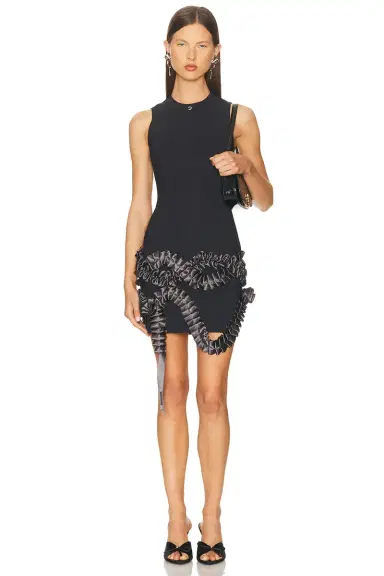 Coperni Pleated Ribbon Jersey Dress | Thumbnail 1 Coperni Pleated Ribbon Jersey Dress | Thumbnail 1