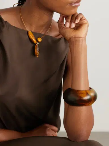 Dinosaur Designs Large Boulder Tortoiseshell Resin Bangle | Thumbnail 2 Dinosaur Designs Large Boulder Tortoiseshell Resin Bangle | Thumbnail 2