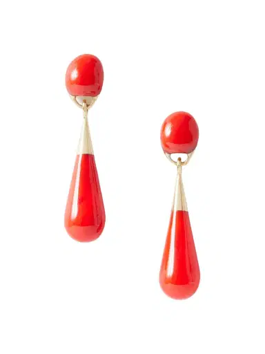 Dinosaur Designs Dew Drop Medium Gold-tone And Resin Earrings | Thumbnail 1 Dinosaur Designs Dew Drop Medium Gold-tone And Resin Earrings | Thumbnail 1