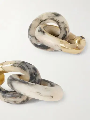 Dinosaur Designs Rock Large Gold-tone Resin Earrings | Thumbnail 3 Dinosaur Designs Rock Large Gold-tone Resin Earrings | Thumbnail 3