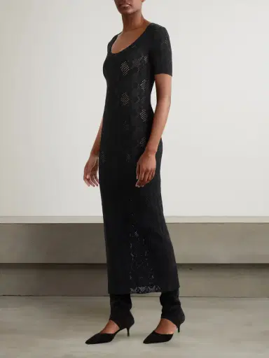 Alaïa Open-knit Midi Dress | Thumbnail 2 Alaïa Open-knit Midi Dress | Thumbnail 2