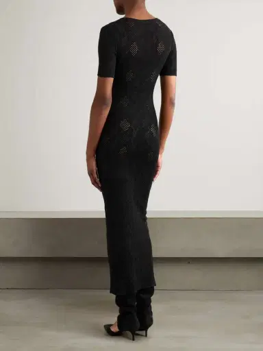 Alaïa Open-knit Midi Dress | Thumbnail 3 Alaïa Open-knit Midi Dress | Thumbnail 3