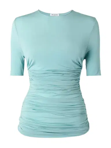 Alaïa Ruched Stretch-jersey T-shirt | Thumbnail 1 Alaïa Ruched Stretch-jersey T-shirt | Thumbnail 1