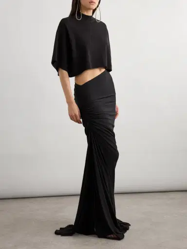 Alaïa Cropped Cotton-jersey T-shirt | Thumbnail 2 Alaïa Cropped Cotton-jersey T-shirt | Thumbnail 2