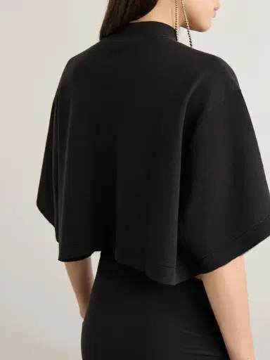 Alaïa Cropped Cotton-jersey T-shirt | Thumbnail 3 Alaïa Cropped Cotton-jersey T-shirt | Thumbnail 3