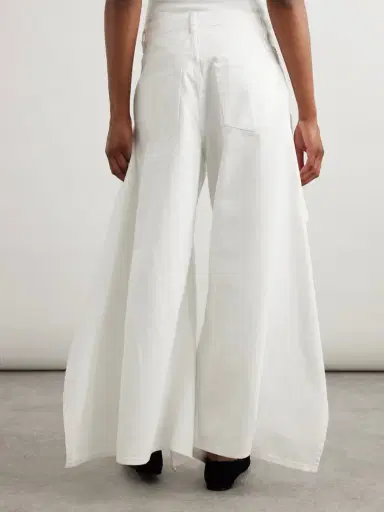 Alaïa Ruffled Mid-rise Wide-leg Jeans | Thumbnail 4 Alaïa Ruffled Mid-rise Wide-leg Jeans | Thumbnail 4