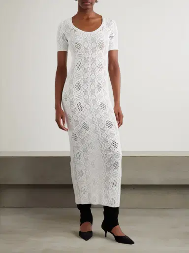 Alaïa Open-knit Midi Dress | Thumbnail 2 Alaïa Open-knit Midi Dress | Thumbnail 2