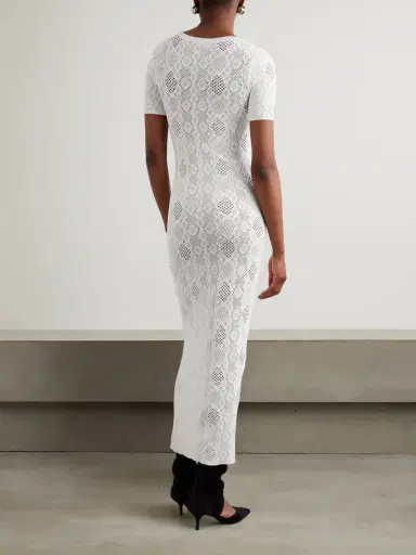 Alaïa Open-knit Midi Dress | Thumbnail 3 Alaïa Open-knit Midi Dress | Thumbnail 3