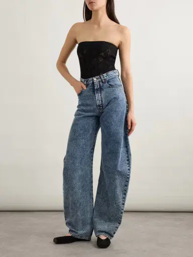 Alaïa Strapless Pointelle-knit Bodysuit | Thumbnail 2 Alaïa Strapless Pointelle-knit Bodysuit | Thumbnail 2