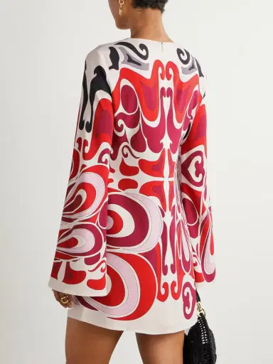 La DoubleJ Icon Supremes Printed Crepe Mini Dress | Thumbnail 3 La DoubleJ Icon Supremes Printed Crepe Mini Dress | Thumbnail 3