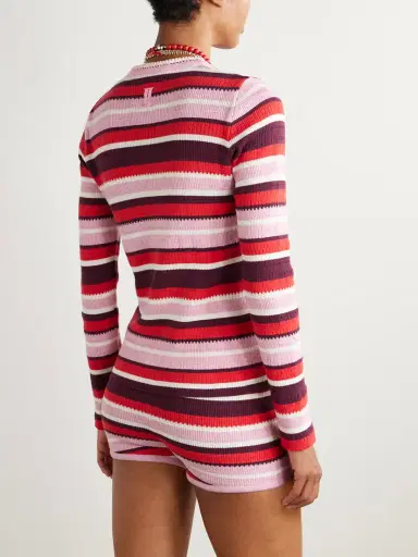 La DoubleJ Striped Ribbed Cotton And Cashmere-blend Sweater | Thumbnail 3 La DoubleJ Striped Ribbed Cotton And Cashmere-blend Sweater | Thumbnail 3
