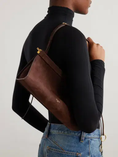 Alaïa Le Click E/w Medium Nubuck Shoulder Bag | Thumbnail 2 Alaïa Le Click E/w Medium Nubuck Shoulder Bag | Thumbnail 2