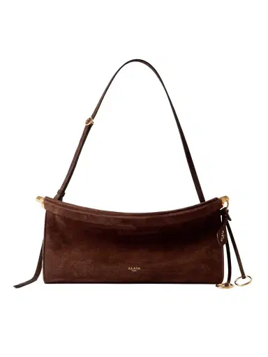 Alaïa Le Click E/w Medium Nubuck Shoulder Bag | Thumbnail 1 Alaïa Le Click E/w Medium Nubuck Shoulder Bag | Thumbnail 1