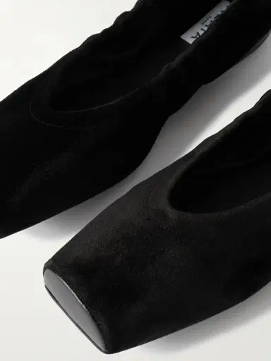 Alaïa Leather-trimmed Suede Ballet Flats | Thumbnail 4 Alaïa Leather-trimmed Suede Ballet Flats | Thumbnail 4