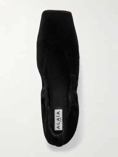 Alaïa Leather-trimmed Suede Ballet Flats | Thumbnail 5 Alaïa Leather-trimmed Suede Ballet Flats | Thumbnail 5