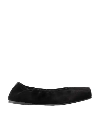 Alaïa Leather-trimmed Suede Ballet Flats | Thumbnail 1 Alaïa Leather-trimmed Suede Ballet Flats | Thumbnail 1