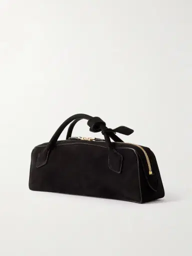 Alaïa Le Teckel Leather-trimmed Suede Clutch | Thumbnail 3 Alaïa Le Teckel Leather-trimmed Suede Clutch | Thumbnail 3