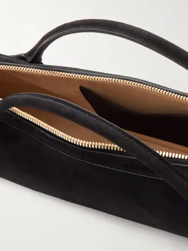 Alaïa Le Teckel Leather-trimmed Suede Clutch | Thumbnail 5 Alaïa Le Teckel Leather-trimmed Suede Clutch | Thumbnail 5