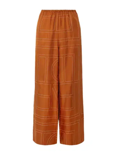 TOTEME Embroidered Silk-twill Wide-leg Pants | Thumbnail 1 TOTEME Embroidered Silk-twill Wide-leg Pants | Thumbnail 1