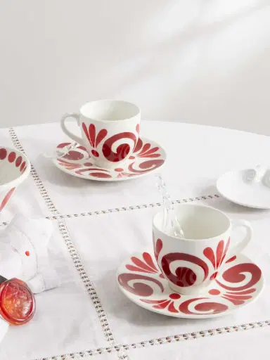 Themis Z Kallos Set Of Two Porcelain Cups And Saucers | Thumbnail 2 Themis Z Kallos Set Of Two Porcelain Cups And Saucers | Thumbnail 2