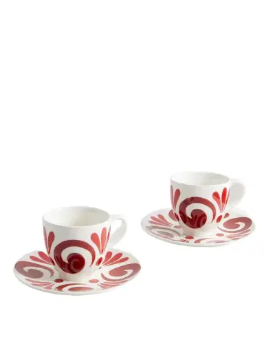 Themis Z Kallos Set Of Two Porcelain Cups And Saucers | Thumbnail 1 Themis Z Kallos Set Of Two Porcelain Cups And Saucers | Thumbnail 1