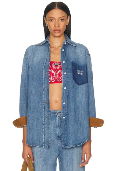 Miu Miu Denim Shirt | Thumbnail 1 Miu Miu Denim Shirt | Thumbnail 1