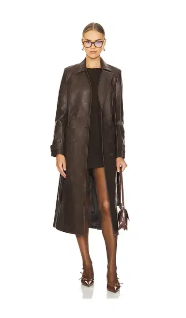 Bardot Faux Leather Trench Coat | Thumbnail 1 Bardot Faux Leather Trench Coat | Thumbnail 1