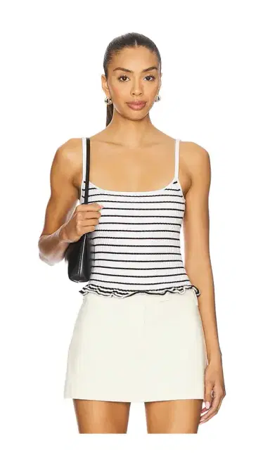 L'Academie Nicole Ribbed Tank | Thumbnail 1 L'Academie Nicole Ribbed Tank | Thumbnail 1