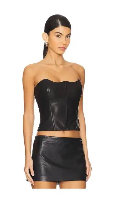 The Sei Leather Curved Bustier | Thumbnail 2 The Sei Leather Curved Bustier | Thumbnail 2