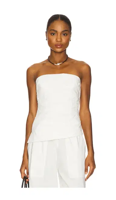 SIMKHAI Emerson Ruched Bustier Top | Thumbnail 1 SIMKHAI Emerson Ruched Bustier Top | Thumbnail 1