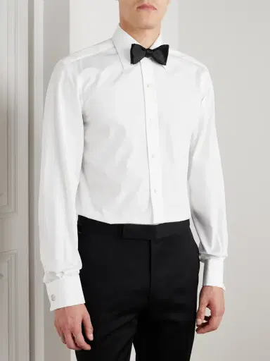 Tom Ford Double-Cuff Cotton-Poplin Shirt - Men | Thumbnail 2 Tom Ford Double-Cuff Cotton-Poplin Shirt - Men | Thumbnail 2