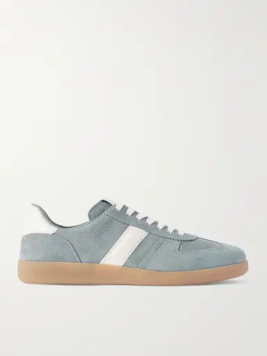 Tom Ford Archer Leather-Trimmed Suede Sneakers - Men | Thumbnail 2 Tom Ford Archer Leather-Trimmed Suede Sneakers - Men | Thumbnail 2