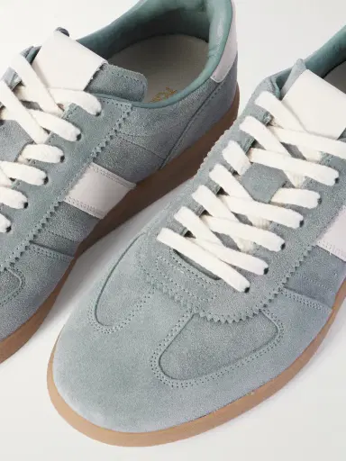 Tom Ford Archer Leather-Trimmed Suede Sneakers - Men | Thumbnail 6 Tom Ford Archer Leather-Trimmed Suede Sneakers - Men | Thumbnail 6