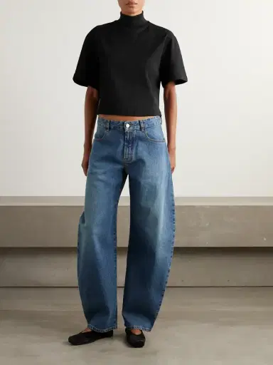 Alaïa Cropped Cotton-jersey Turtleneck T-shirt | Thumbnail 2 Alaïa Cropped Cotton-jersey Turtleneck T-shirt | Thumbnail 2