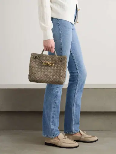 Bottega Veneta Andiamo Small Intrecciato Suede Tote | Thumbnail 2 Bottega Veneta Andiamo Small Intrecciato Suede Tote | Thumbnail 2