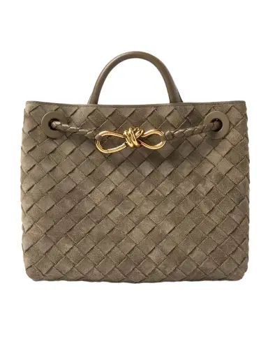 Bottega Veneta Andiamo Small Intrecciato Suede Tote | Thumbnail 1 Bottega Veneta Andiamo Small Intrecciato Suede Tote | Thumbnail 1