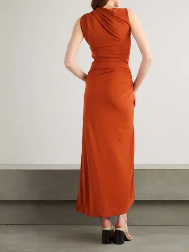 Bottega Veneta Gathered Embellished Crepe-jersey Maxi Dress | Thumbnail 3 Bottega Veneta Gathered Embellished Crepe-jersey Maxi Dress | Thumbnail 3