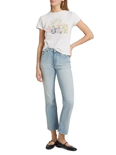 Re/done Women's 70s Crop Boot-Cut Jeans - Cielito | Thumbnail 2 Re/done Women's 70s Crop Boot-Cut Jeans - Cielito | Thumbnail 2