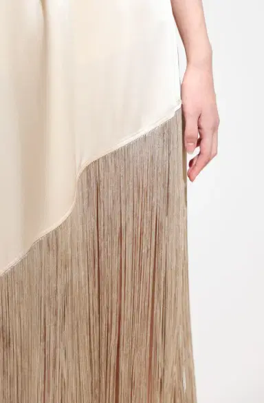 LAPOINTE Satin Asymmetric Fringe Skirt | Thumbnail 4 LAPOINTE Satin Asymmetric Fringe Skirt | Thumbnail 4