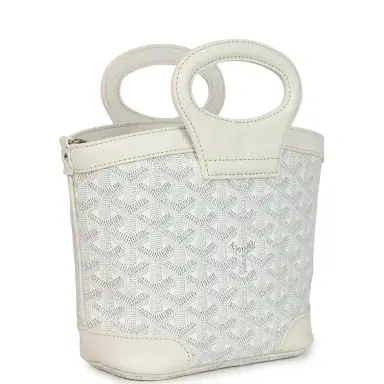 goyard Goyard Goyardine Canvas White Beluga Mini Bag Palladium Hardware | Thumbnail 2 goyard Goyard Goyardine Canvas White Beluga Mini Bag Palladium Hardware | Thumbnail 2