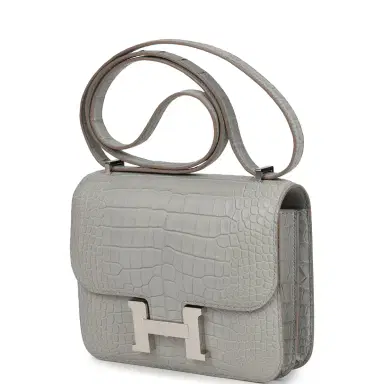 HERMÈS Hermes Constance 18 Gris Perle Matte Alligator Palladium Hardware | Thumbnail 5 HERMÈS Hermes Constance 18 Gris Perle Matte Alligator Palladium Hardware | Thumbnail 5