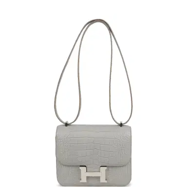 HERMÈS Hermes Constance 18 Gris Perle Matte Alligator Palladium Hardware | Thumbnail 7 HERMÈS Hermes Constance 18 Gris Perle Matte Alligator Palladium Hardware | Thumbnail 7