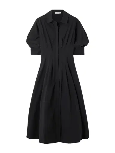 Simkhai Jazz Pleated Cotton-blend Poplin Midi Shirt Dress | Thumbnail 1 Simkhai Jazz Pleated Cotton-blend Poplin Midi Shirt Dress | Thumbnail 1